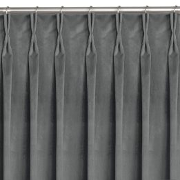 Užuolaidos 530 × 245 cm, tamsiai pilkos VELVET FLEX