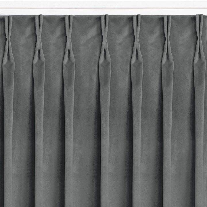 Užuolaidos 400×245 cm tamsiai pilkos Velvet Flex