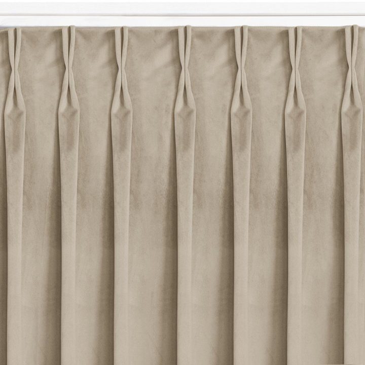 Užuolaidos 200 × 270 cm, kreminės spalvos VELVET FLEX