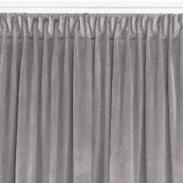 Užuolaidos aksominės 400 × 175 cm, pilkos spalvos