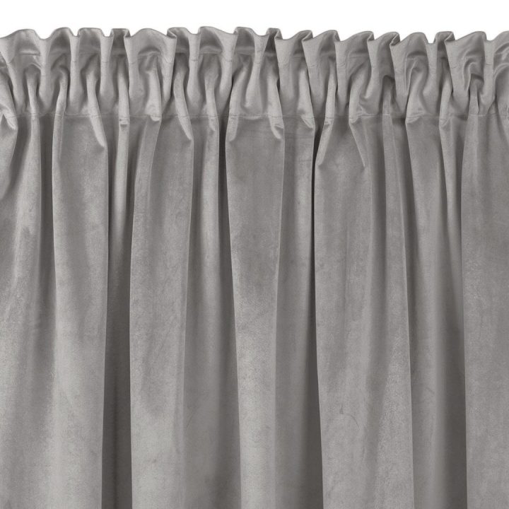 Užuolaidos iš samto 200 × 300 cm, pilkos spalvos