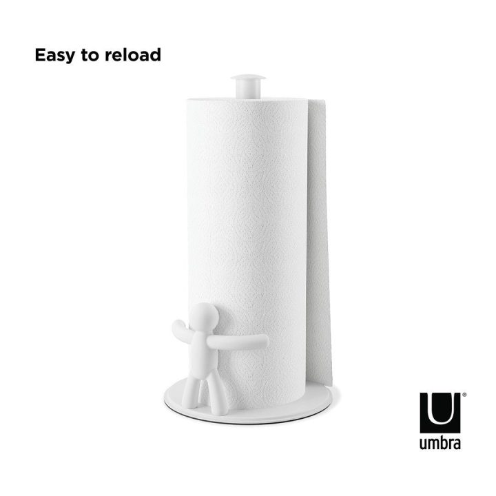 Popierinių rankšluosčių laikiklis 19 × 18 × 34, baltas HOLDER BUDDY