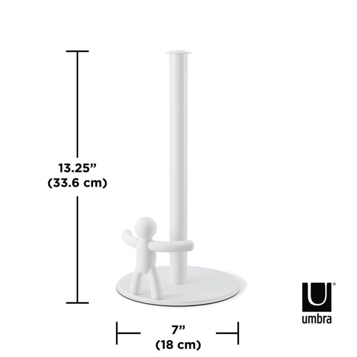 Popierinių rankšluosčių laikiklis 19 × 18 × 34, baltas HOLDER BUDDY