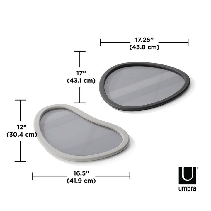 Padėklas 48 × 40 × 5, pilkos ir anglies spalvos