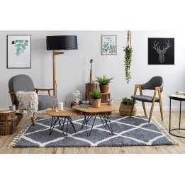 Kilimas 70 × 200 cm, pilkos spalvos WELBEN CROSS
