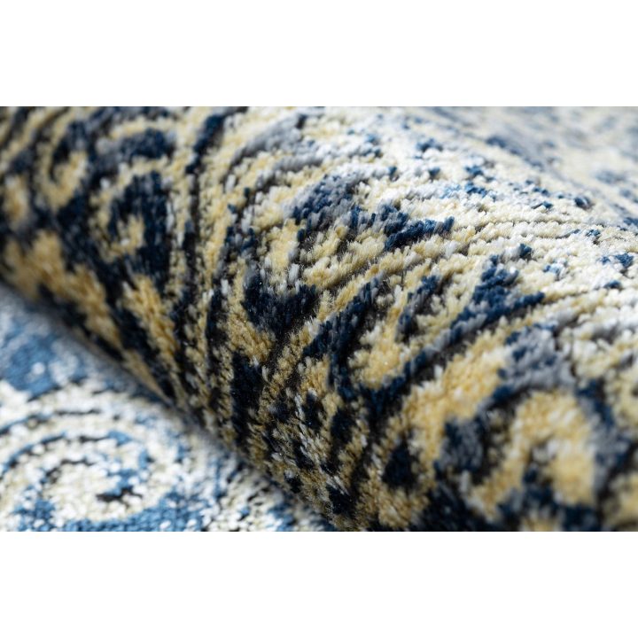 Kilimas 120 × 170 cm, tamsiai mėlynos ir auksinės spalvos WELLI