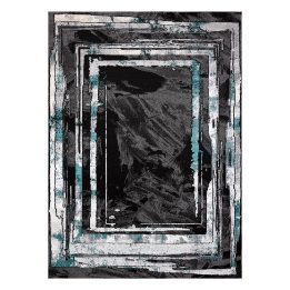 Kilimas 160 × 220 cm, pilkos ir žalios spalvos WELLI FRAME