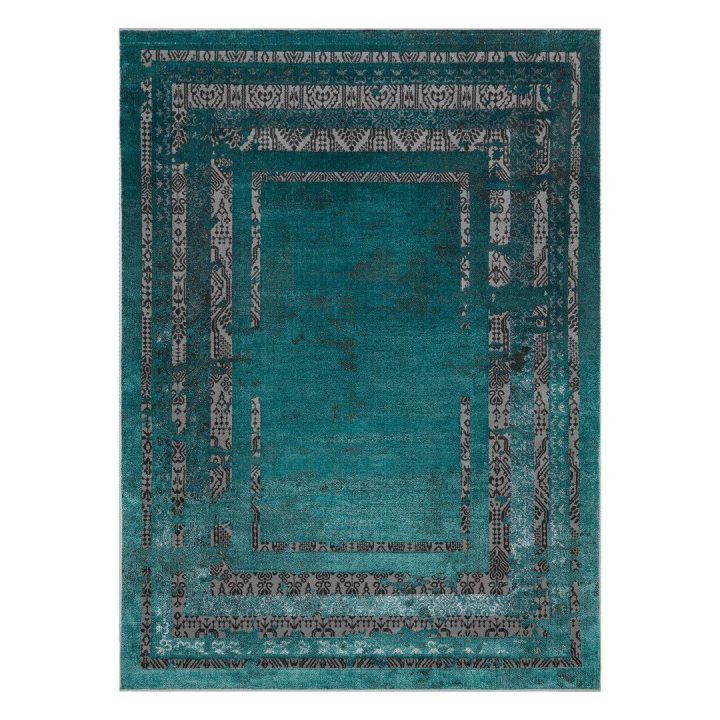 Kilimas 140 × 190 cm, žalios ir antracito spalvos WELLI