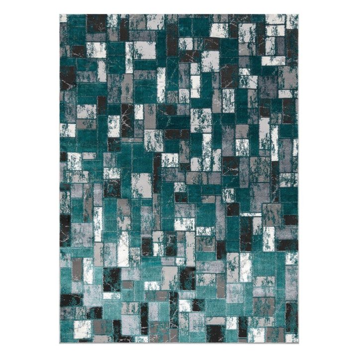 Kilimas 120 × 170 cm, žalia ir antracito spalvos WELLI