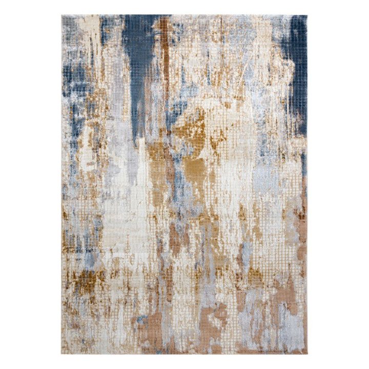 Kilimas 160 × 230 cm, pilkos ir geltonos spalvos ELIJA