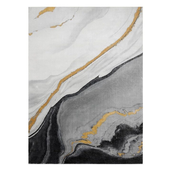 Kilimas 80 × 150 cm, juodos ir auksinės spalvos ESTEMA