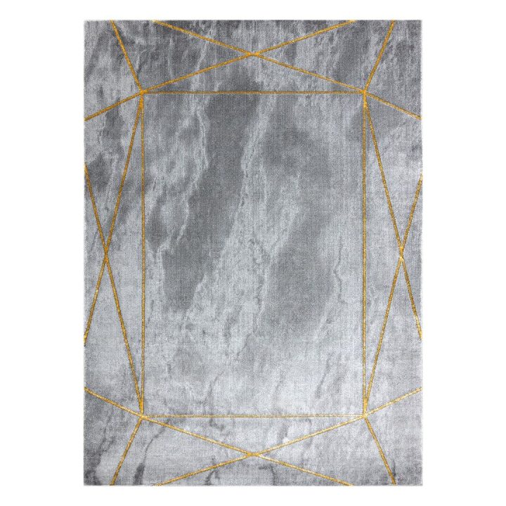 Kilimas 120 × 170 cm, pilkos ir auksinės spalvos ESTEMA