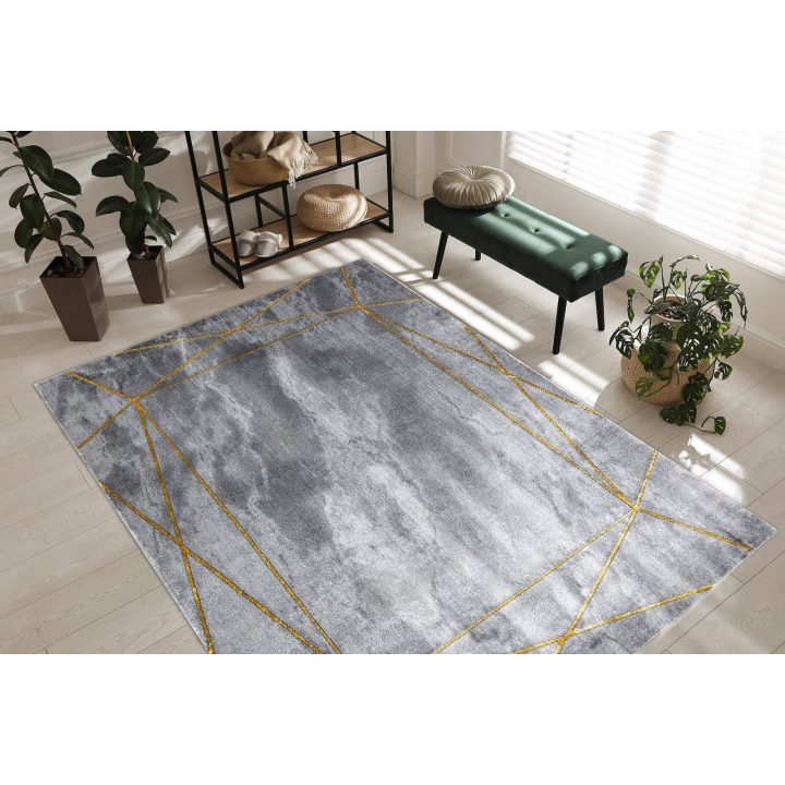 Kilimas 120 × 170 cm, pilkos ir auksinės spalvos ESTEMA