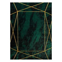Kilimas 160 × 220 cm, tamsiai žalia ir aukso spalvos ESTEMA