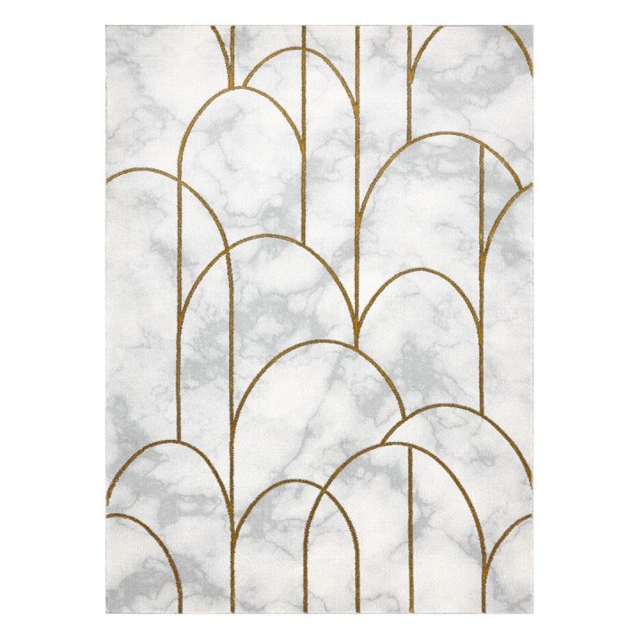 Kilimas 120 × 170 cm, kreminės ir aukso spalvos ESTEMA ARTDECO