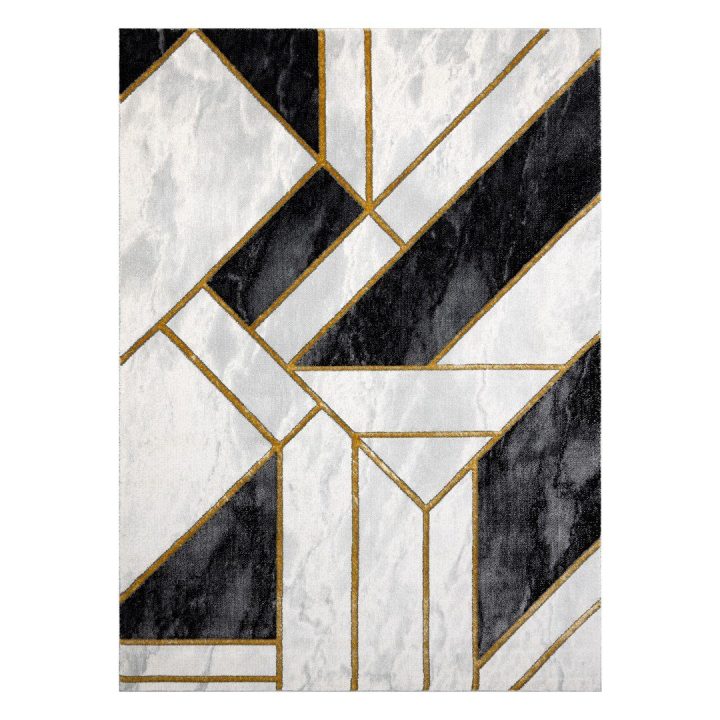 Kilimas 140 × 190 cm, juodos ir auksinės spalvos ESTEMA