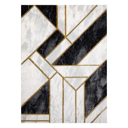 Kilimas 160 × 220 cm, juodos ir auksinės spalvos ESTEMA