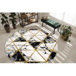 Kilimas MARBLETRIANGLES, juodos ir auksinės spalvos ESTEMA