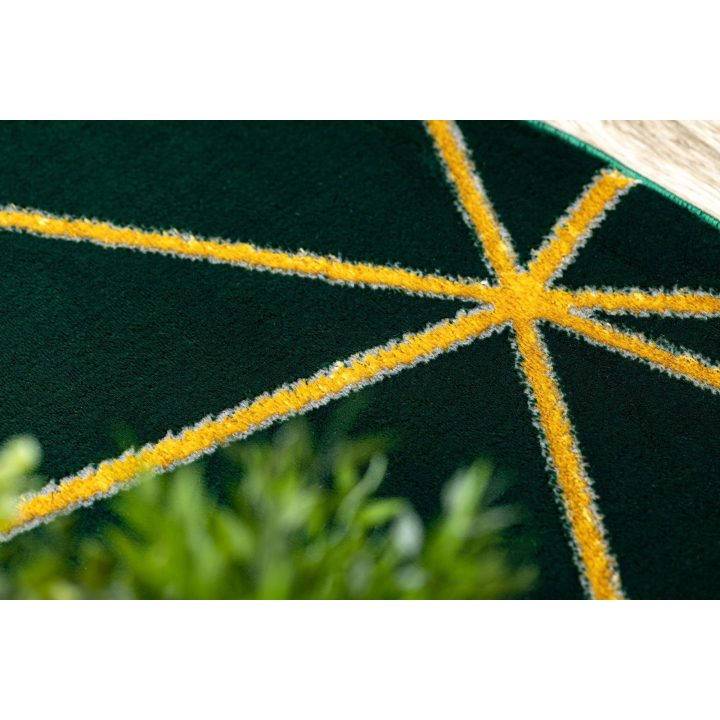 Kilimas GEOMETRIC, tamsiai žalias su auksiniais akcentais ESTEMA