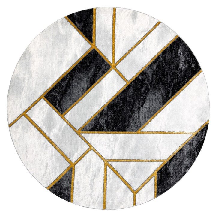 Kilimas ESTEMA MARBLE3, juoda ir auksinė