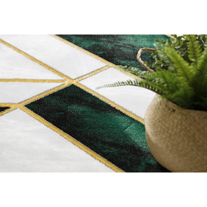 Kilimas MARBLE3 R120, tamsiai žalia ir aukso spalvos ESTEMA