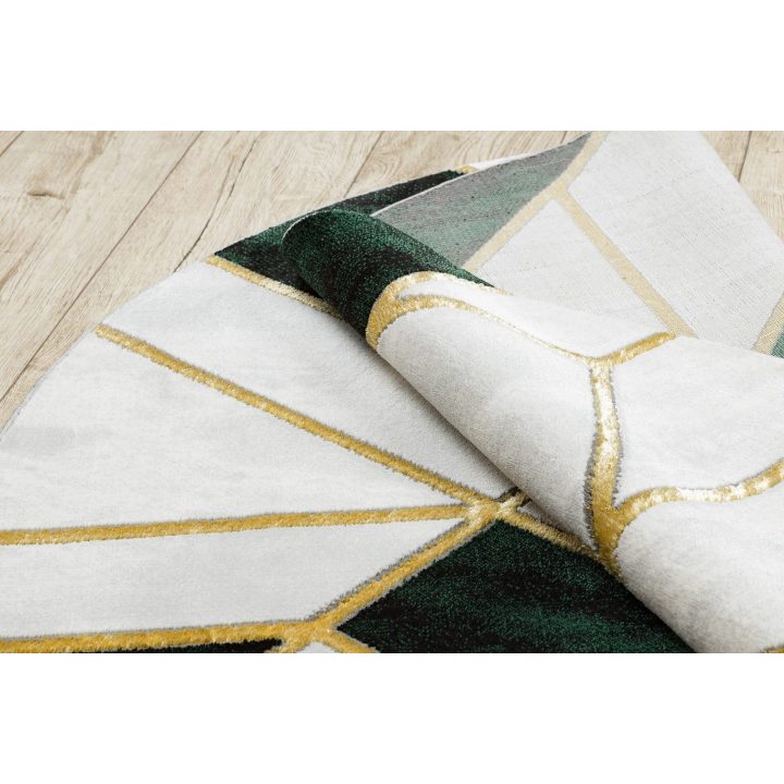 Kilimas Marble3, butelių žalios ir auksinės spalvos ESTEMA