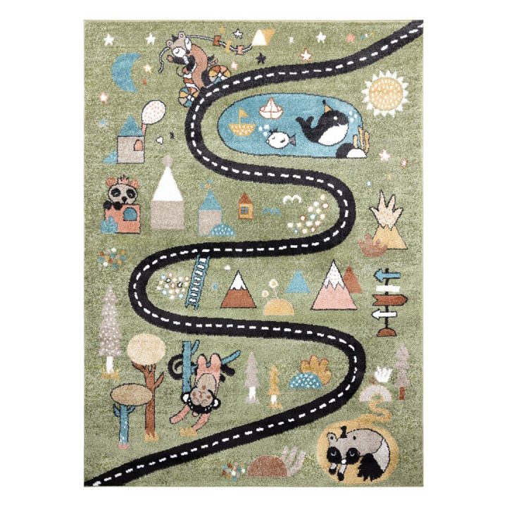 Kilimas 80 × 150 cm, žalios spalvos BEO ROUTE