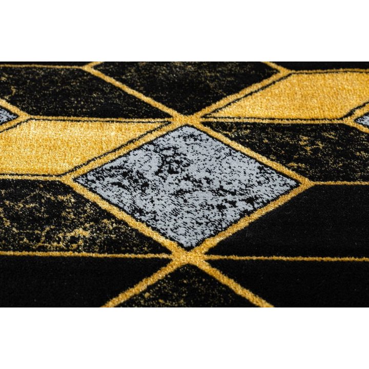 Kilimas 160 × 220 cm, juodos ir auksinės spalvos MOSSE GLAM (160x220)