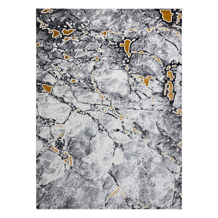 Kilimas 80 × 150 cm, kreminės ir juodos spalvos MOSSE MARBLE