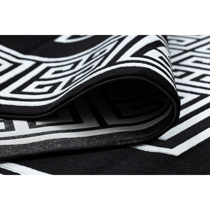 Kilimas 160 × 220 cm, juoda ir kreminės spalvos MOSSE GREEK