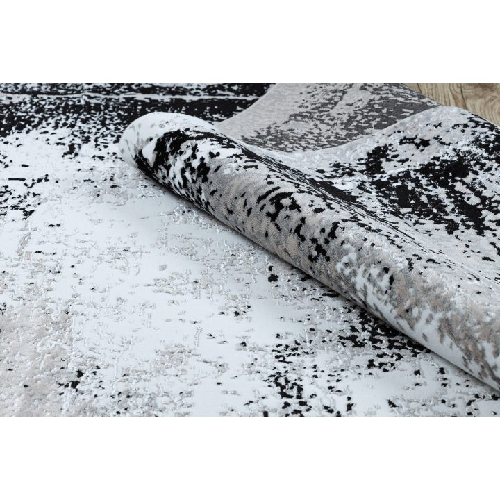 Kilimas 80 × 150 cm, pilkos ir juodos spalvos MOSSE VINTAGE