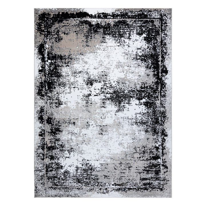 Kilimas 80 × 150 cm, pilkos ir juodos spalvos MOSSE VINTAGE
