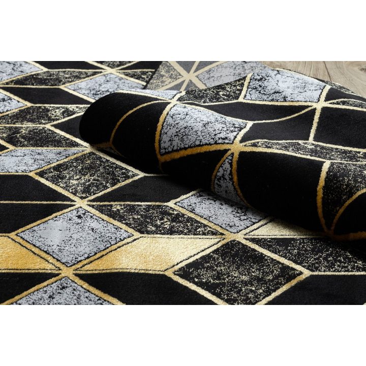 Kilimas 70 × 300 cm, juodos ir auksinės spalvos MOSSE GLAM