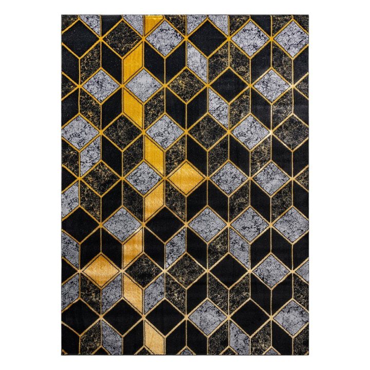 Kilimas 80 × 250 cm, juodos ir auksinės spalvos MOSSE GLAM