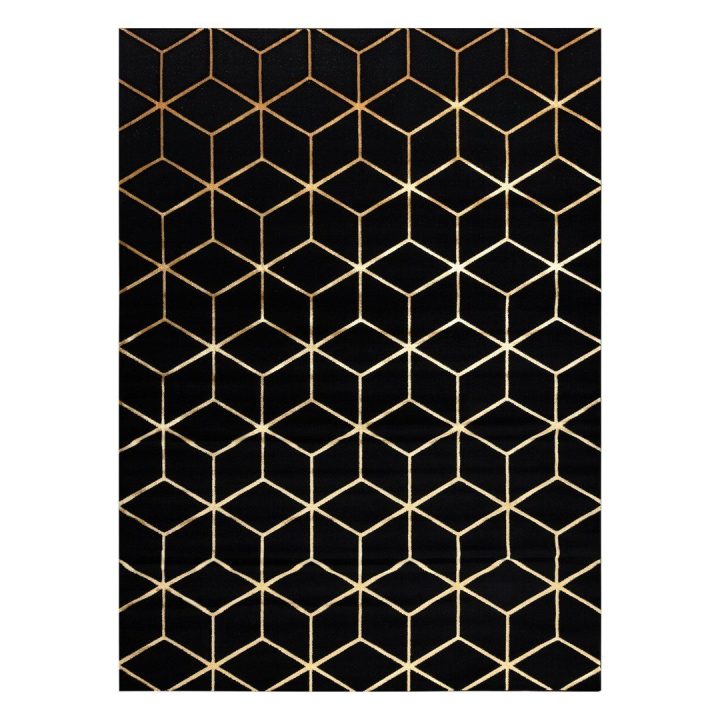 Kilimas 70 × 200 cm, juodos ir aukso spalvos MOSSE