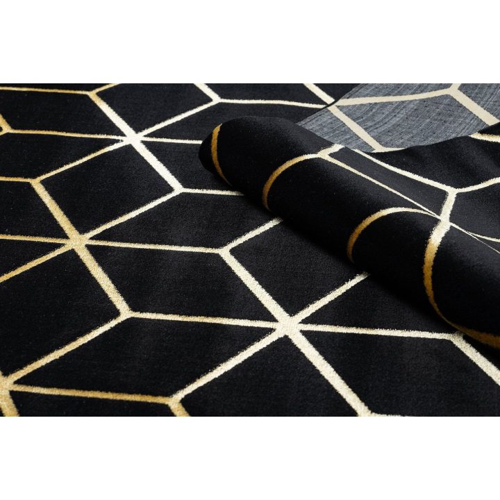 Kilimas 70 × 200 cm, juodos ir aukso spalvos MOSSE