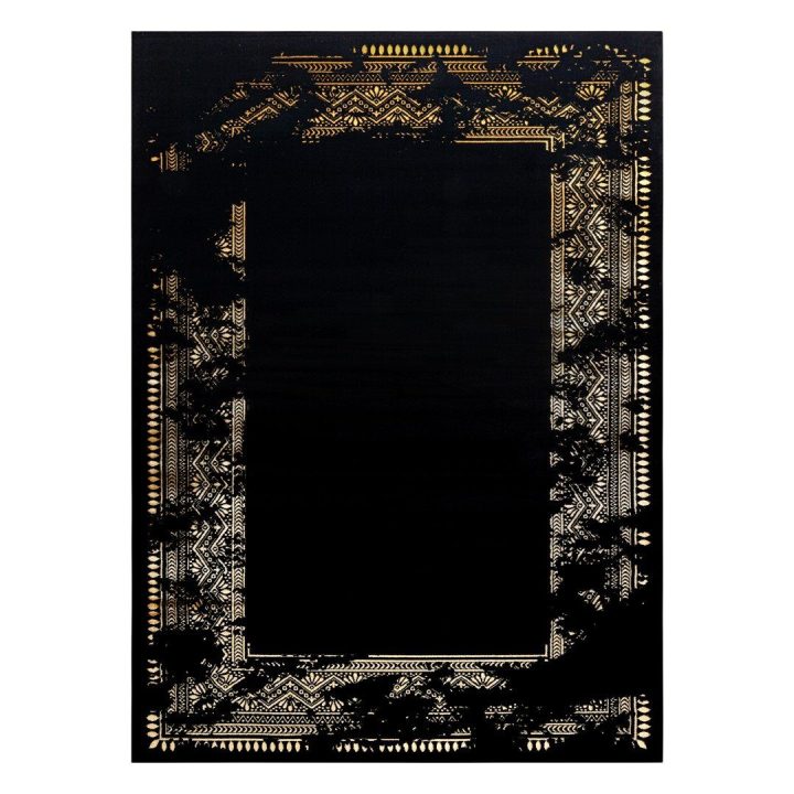 Kilimas 80 × 300 cm, juodos ir auksinės spalvos MOSSE