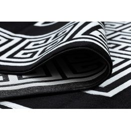 Kilimas 70 × 200 cm, juodos ir kreminės spalvos, MOSSE