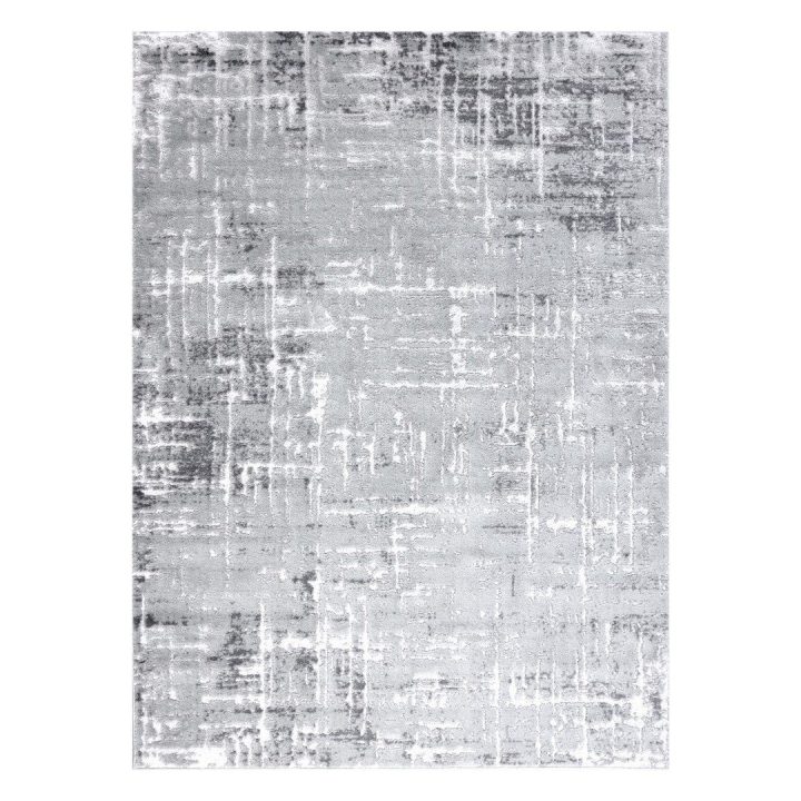 Kilimas 140 × 190 cm, pilkos ir baltos spalvos TREX LINES