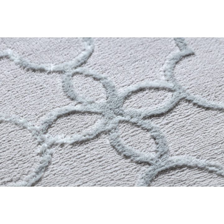 Kilimas 80 × 150 cm, pilkos ir baltos spalvos TREX CLOVER