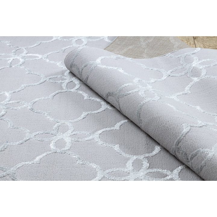 Kilimas 80 × 150 cm, pilkos ir baltos spalvos TREX CLOVER