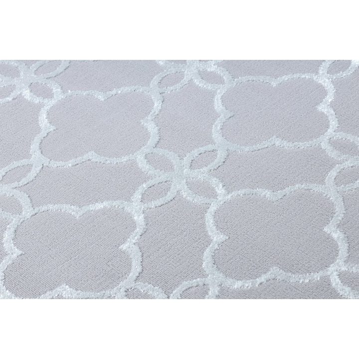 Kilimas 80 × 150 cm, pilkos ir baltos spalvos TREX CLOVER