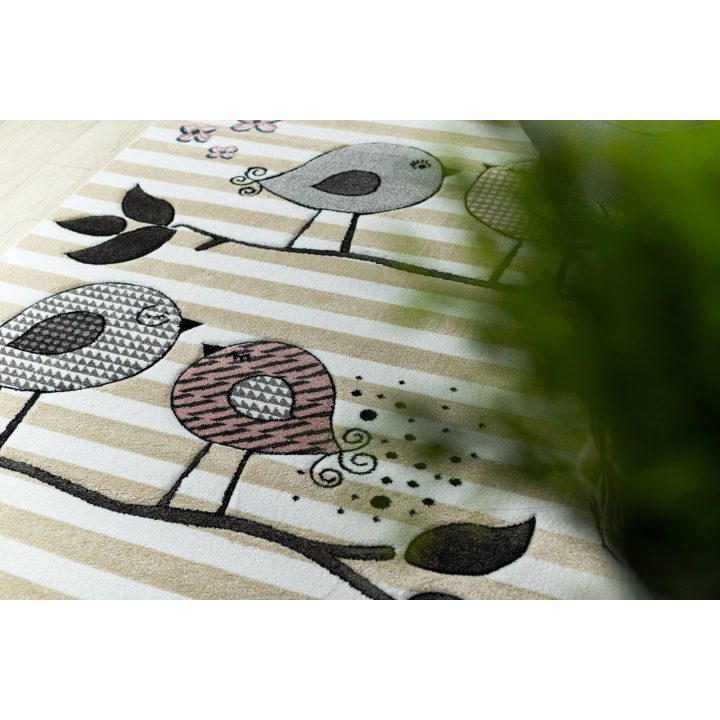 Kilimas 160 × 220 cm, kreminės spalvos BIRDS
