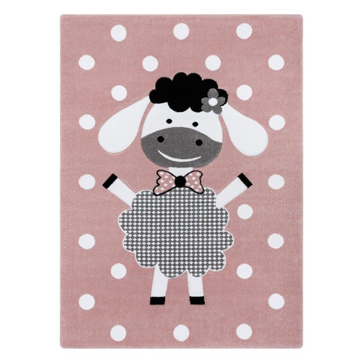 Kilimas 140 × 190 cm, pudrinės rožinės spalvos DOLLY