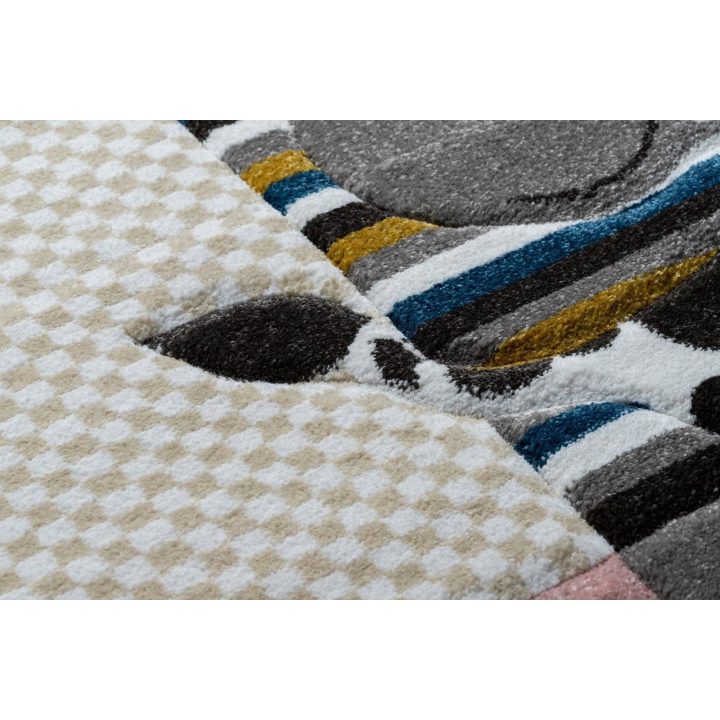 Kilimas 80 × 150 cm, kreminės ir pilkos spalvos ZOO