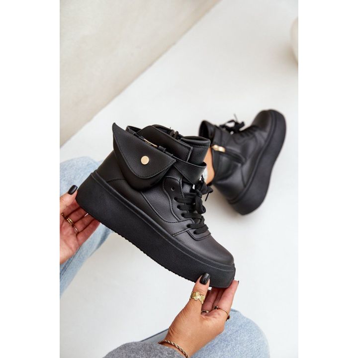 Aukšti Sportiniai Bateliai su Kišenėle ant Platformos Saramis