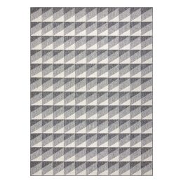 Kilimas su geometriniu raštu pilkos spalvos WINK RHOMBUS