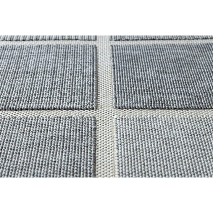 Kilimas su kvadratų raštu pilkos spalvos WINK SQUARES