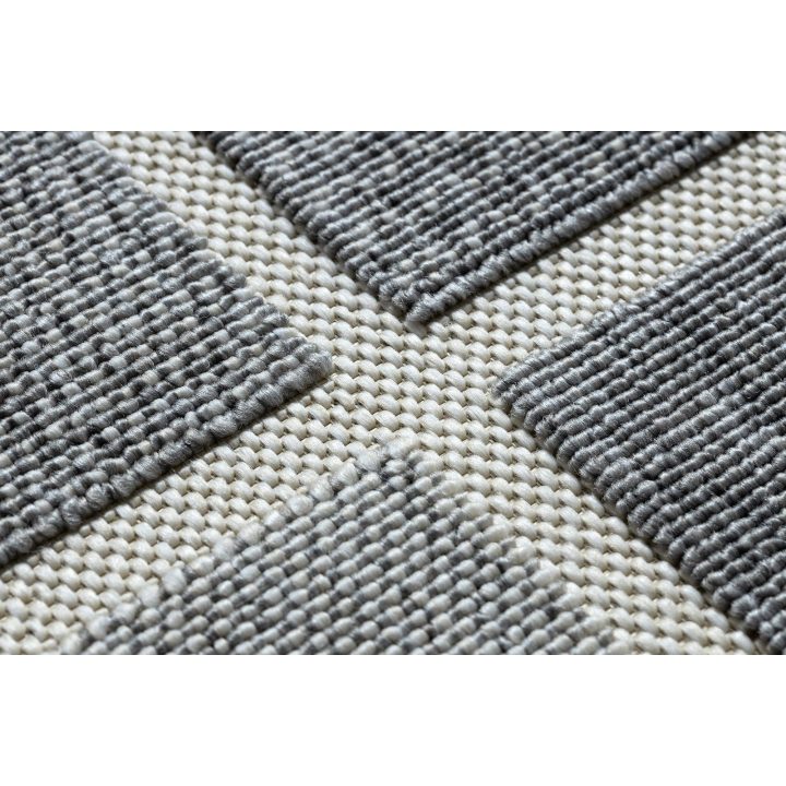Kilimas su kvadratų raštu pilkos spalvos WINK SQUARES