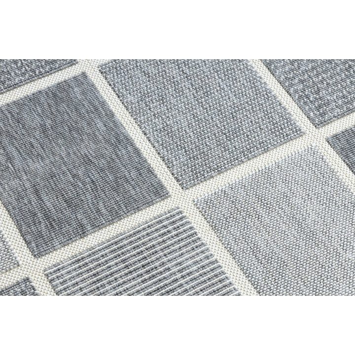 Kilimas su kvadratų raštu pilkos spalvos WINK SQUARES
